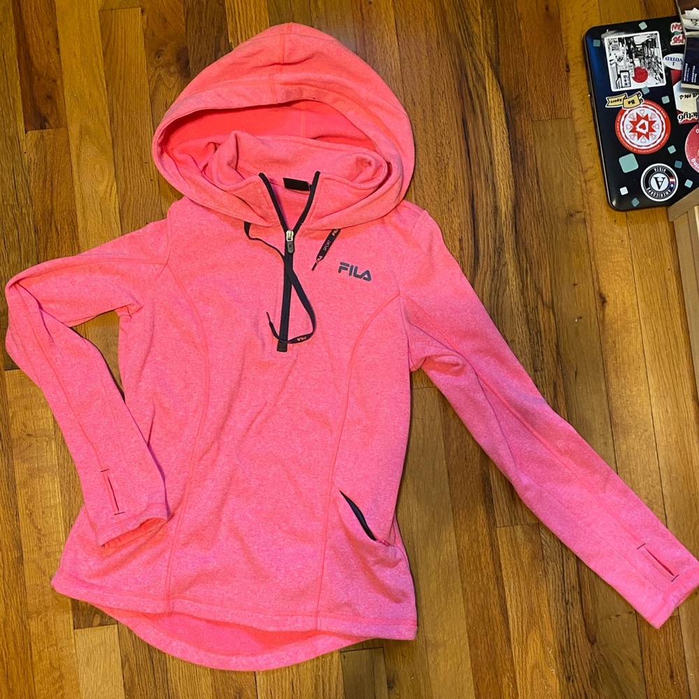 Pink FILA hoodie
